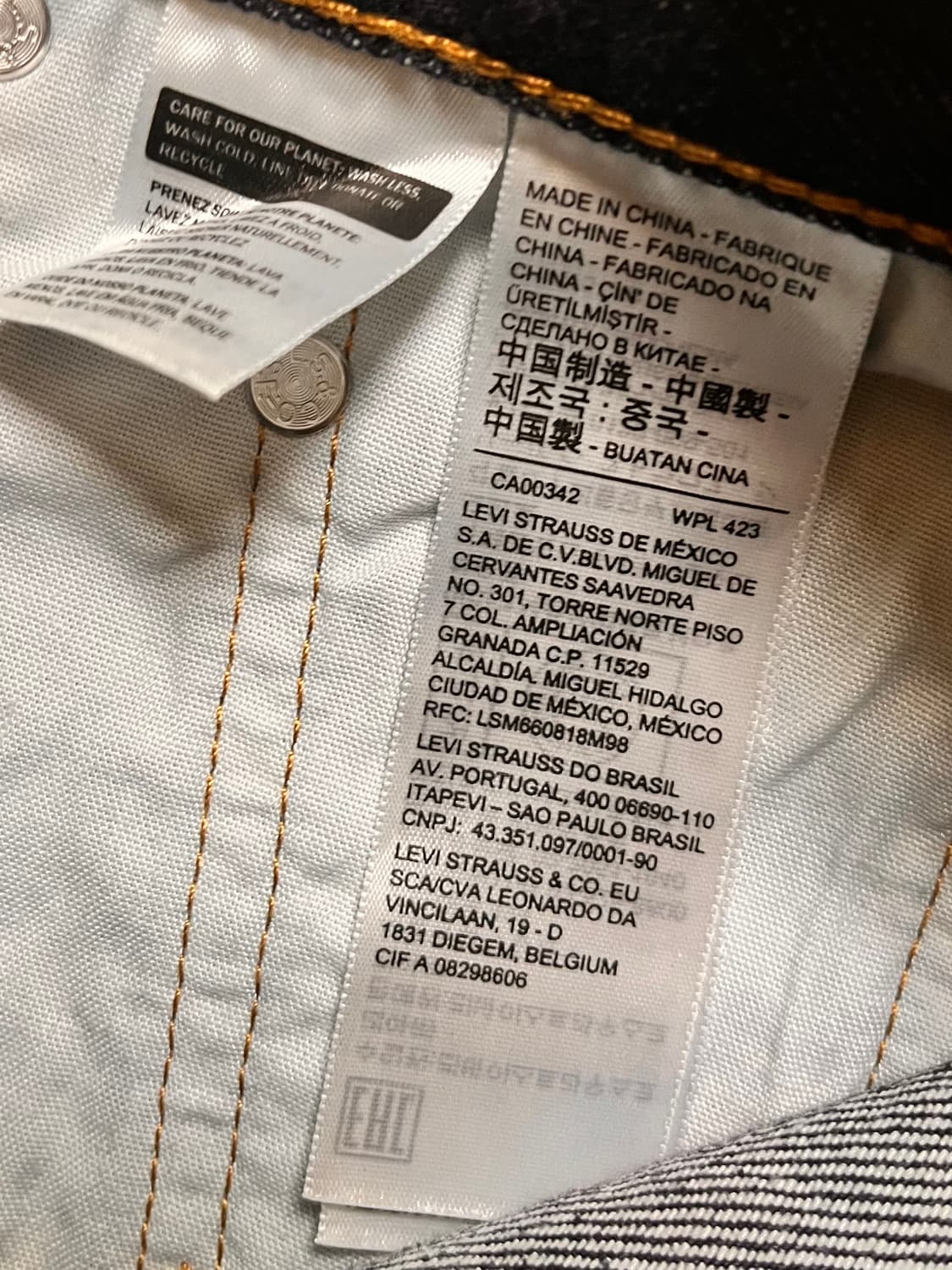 리바이스 501 빅E 데님팬츠 W L 상품이미지5