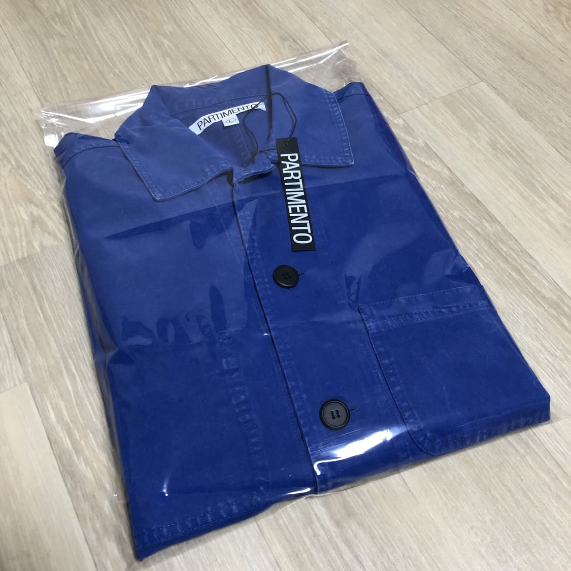 (L) 새상품 파르티멘토 PARTIMENTO 프렌치 워크 자켓 블루 상품이미지10