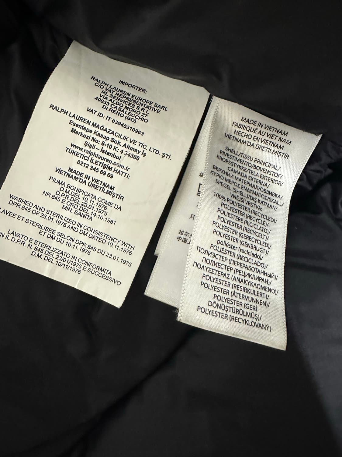 정품 폴로 남성 고햄 덕다운 무광 패딩 점퍼 상품이미지6