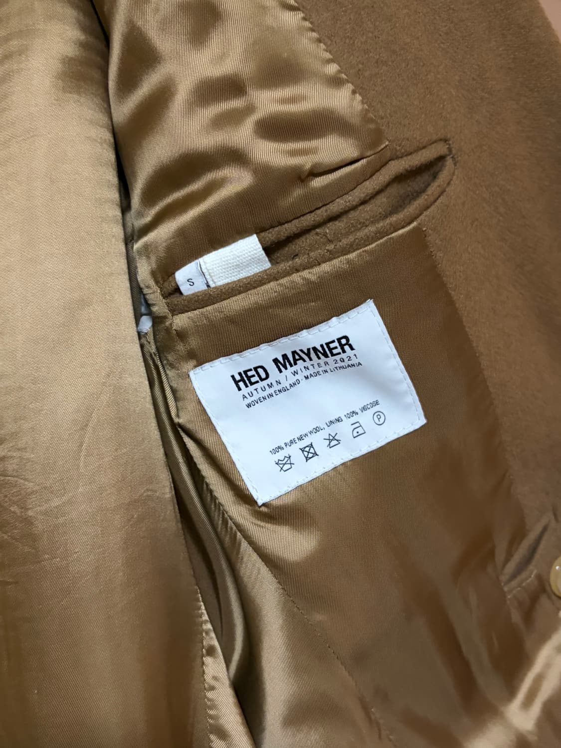 [s] 헤드메이너 더블 브레스티드 자켓 카멜 상품이미지2