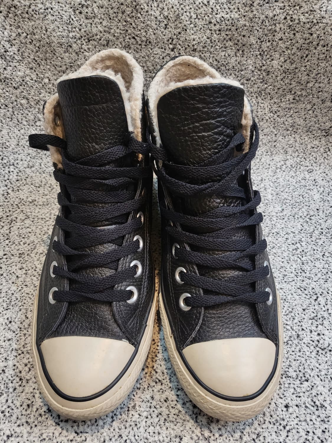 컨버스 올스타 척테일러 하이 가죽 시어링 양털스니커즈 상품이미지2