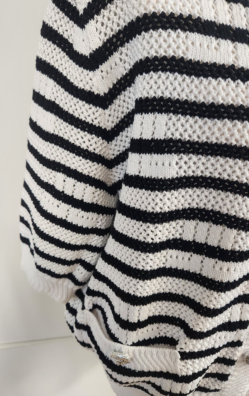 랑방 니트가디건 가슴둘레 82 22SS 상품이미지6