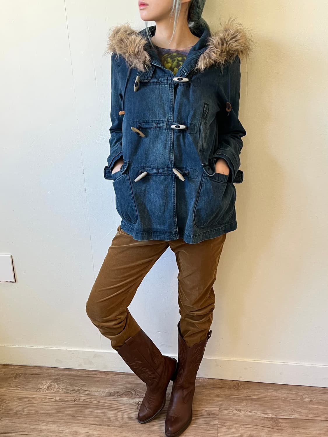 Cepo 데님 더플코트 자켓  상품이미지6