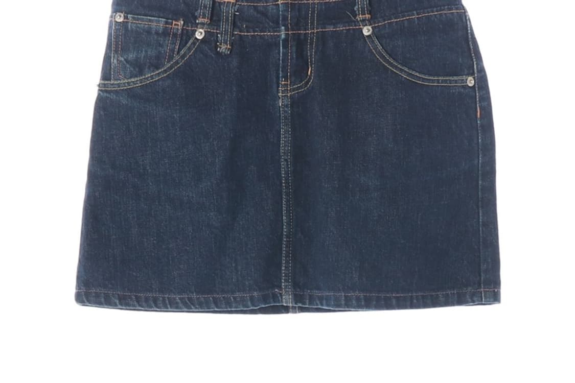 ASK 빈티지 디테일 진청 데님 미니스커트 26 상품이미지4