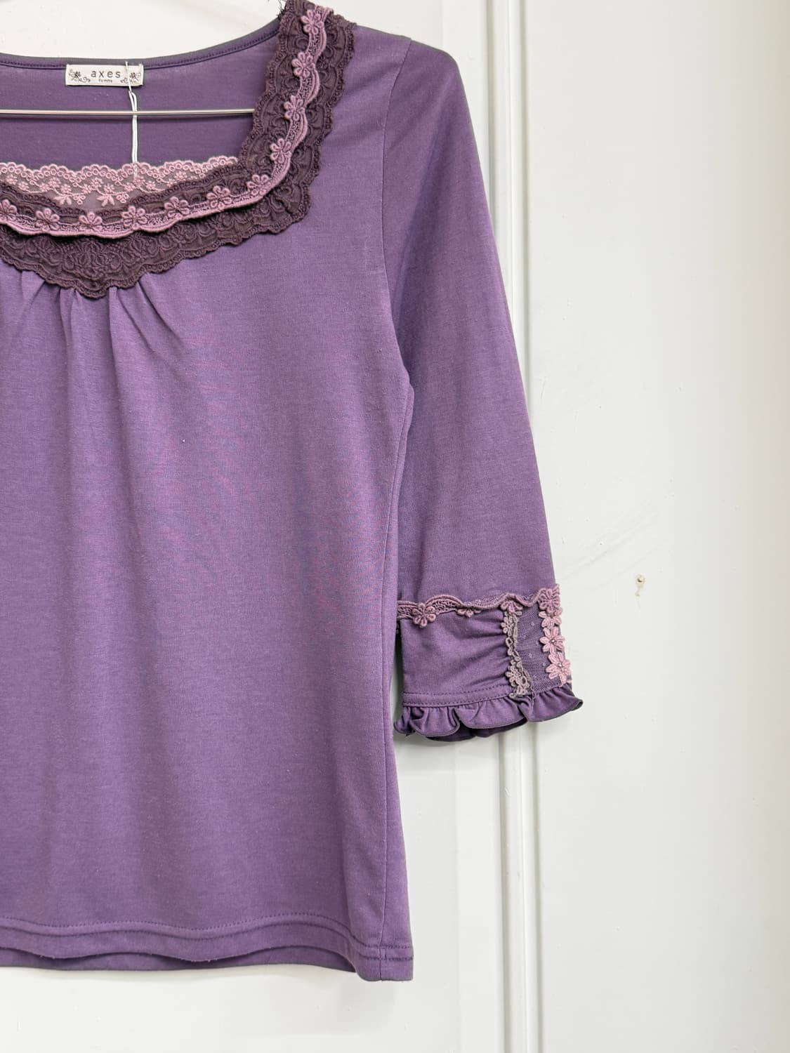 엑시즈팜 엔틱 레이스 7부티셔츠 상품이미지3