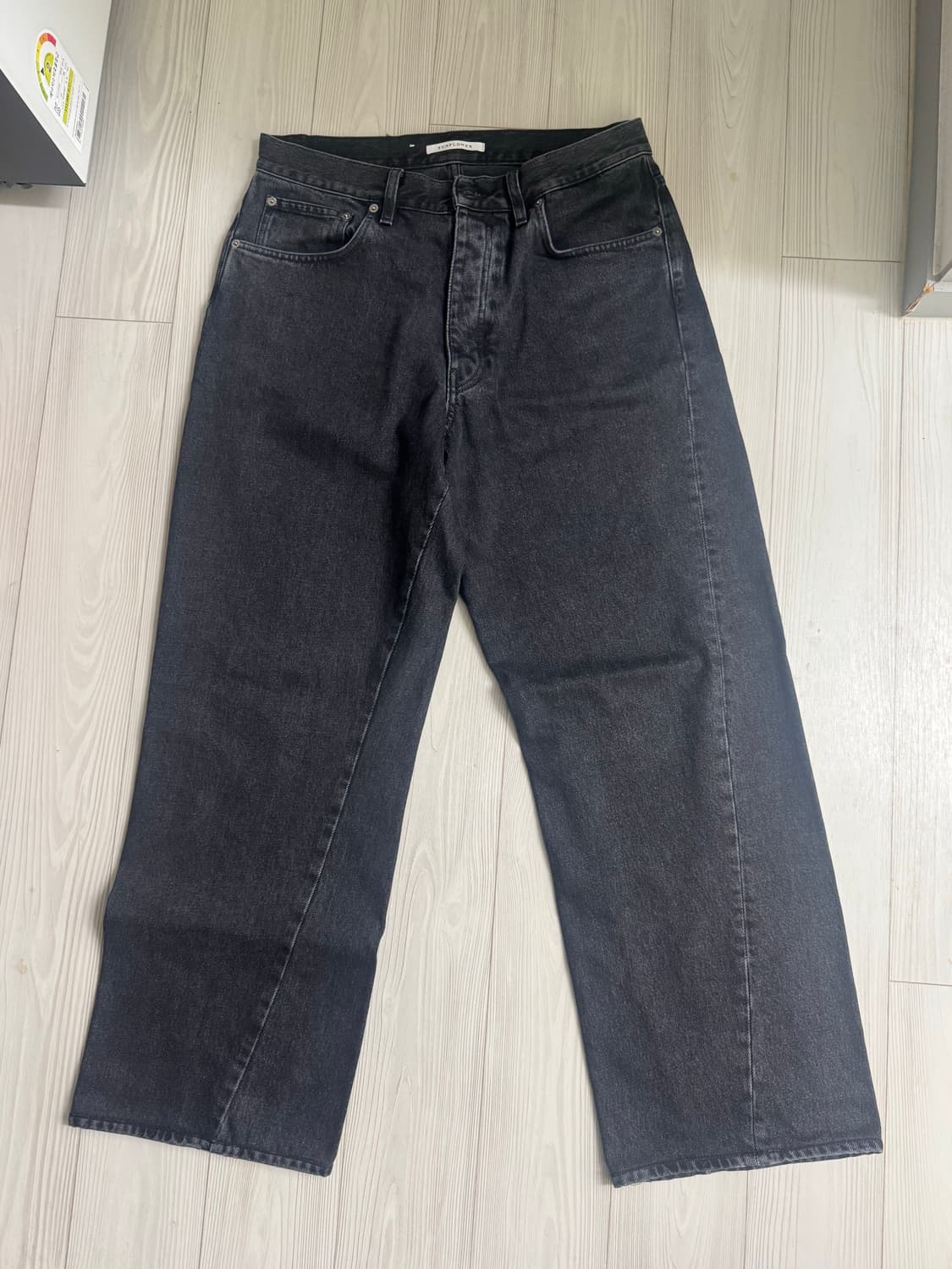 선플라워 와이드 트위스트 워시드 블랙 32/32 상품이미지1