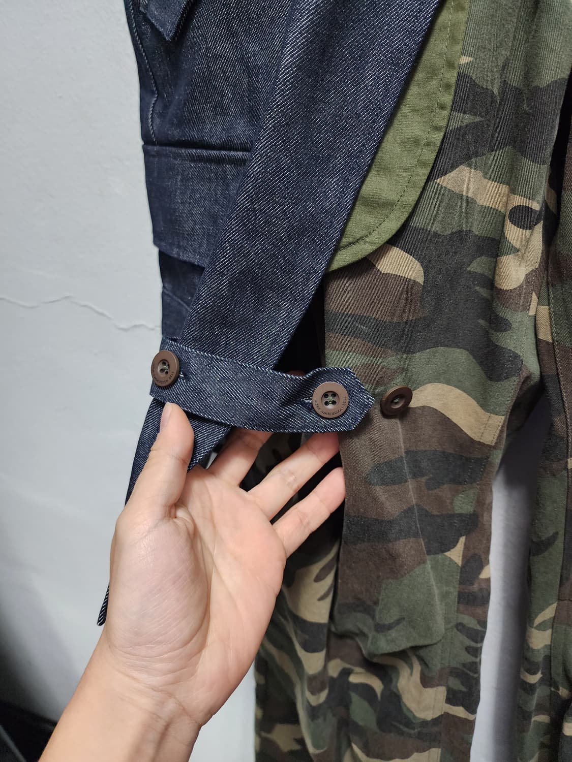 앤더슨벨 데님 레이어드 랩터 카모 팬츠  상품이미지8