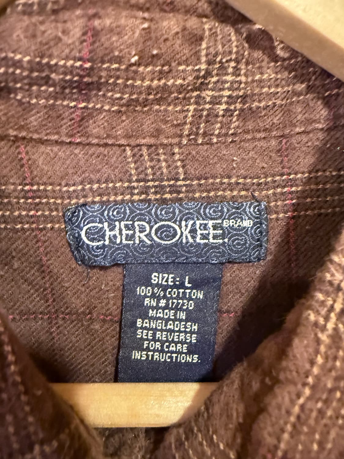 빈티지 브라운 플란넬 셔츠 상품이미지2