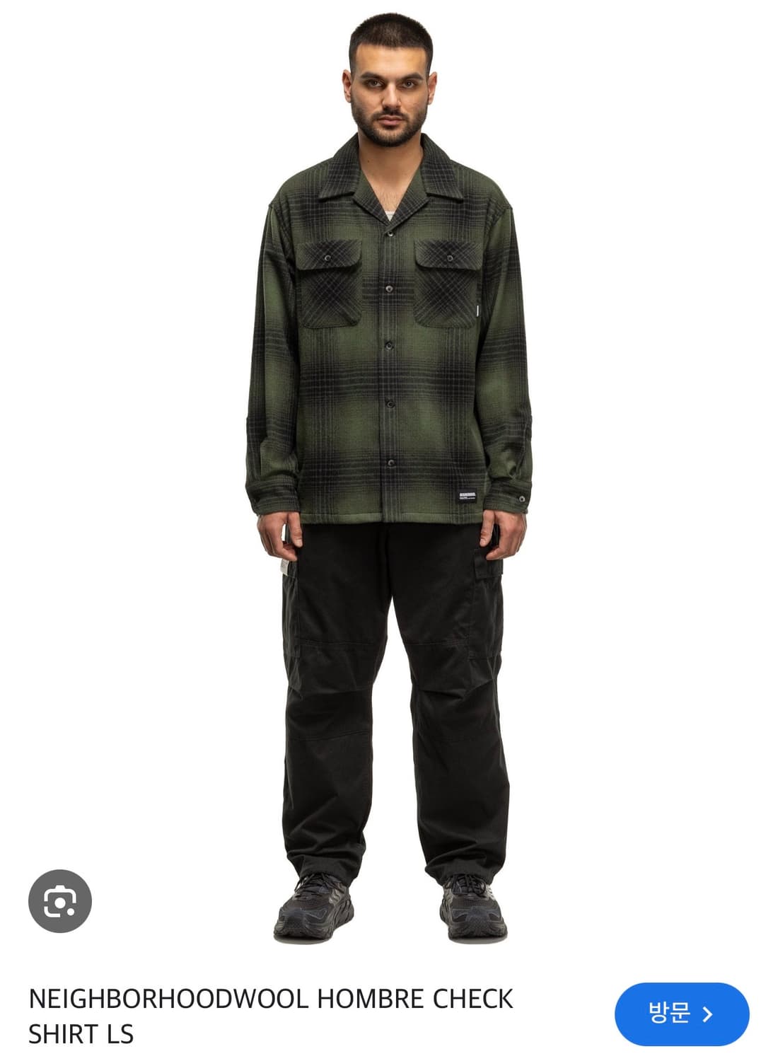 네이버후드 울 옴브레 체크셔츠 상품이미지1
