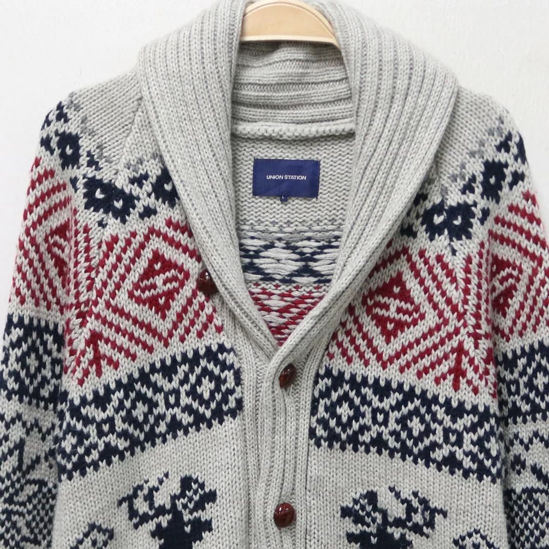 UNION STATION 노르딕 울 혼방 니트가디건 61241 상품이미지5