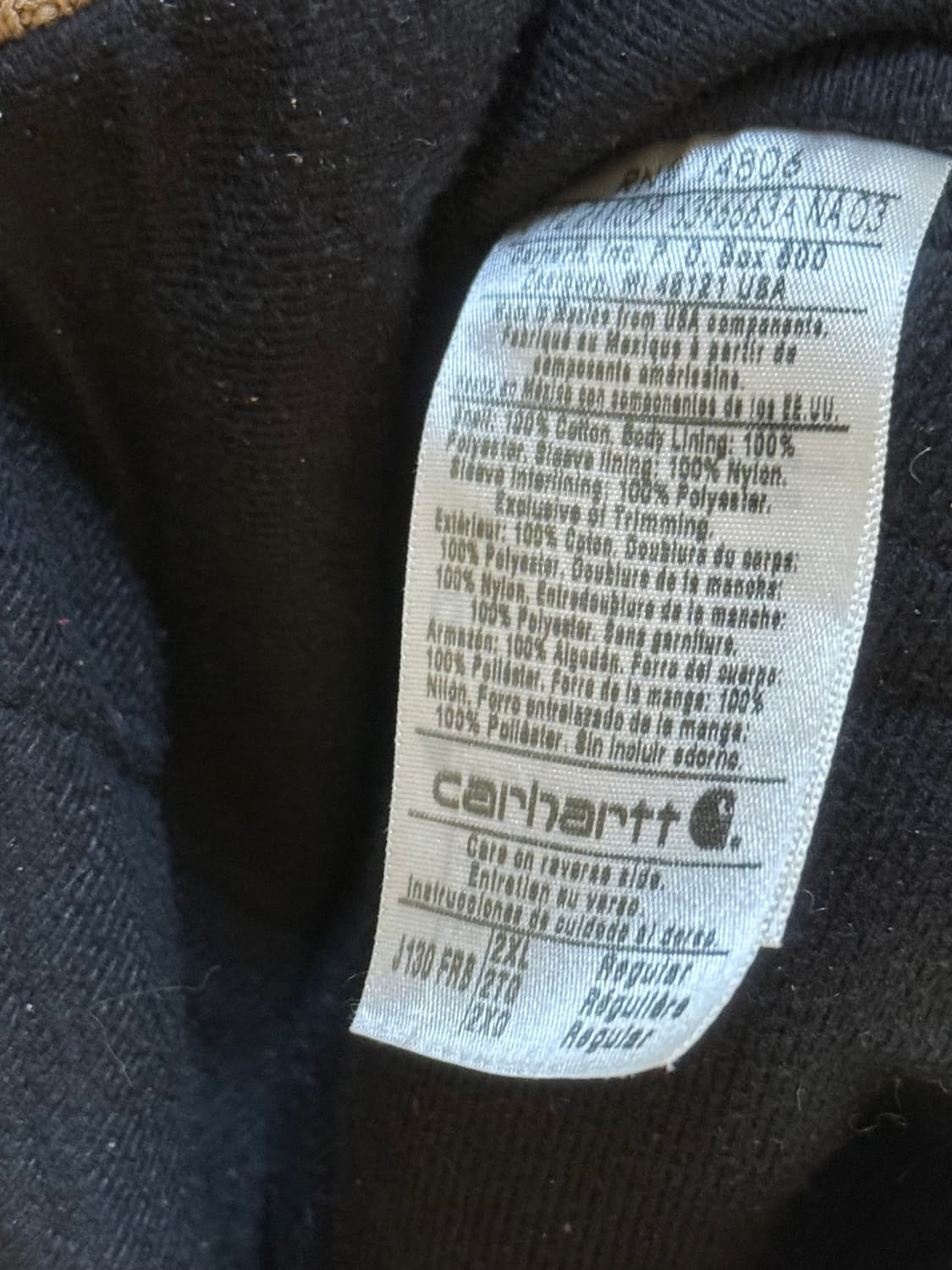 빈티지 칼하트 j130 후드 워크자켓 액티브 캔버스 자켓 상품이미지3