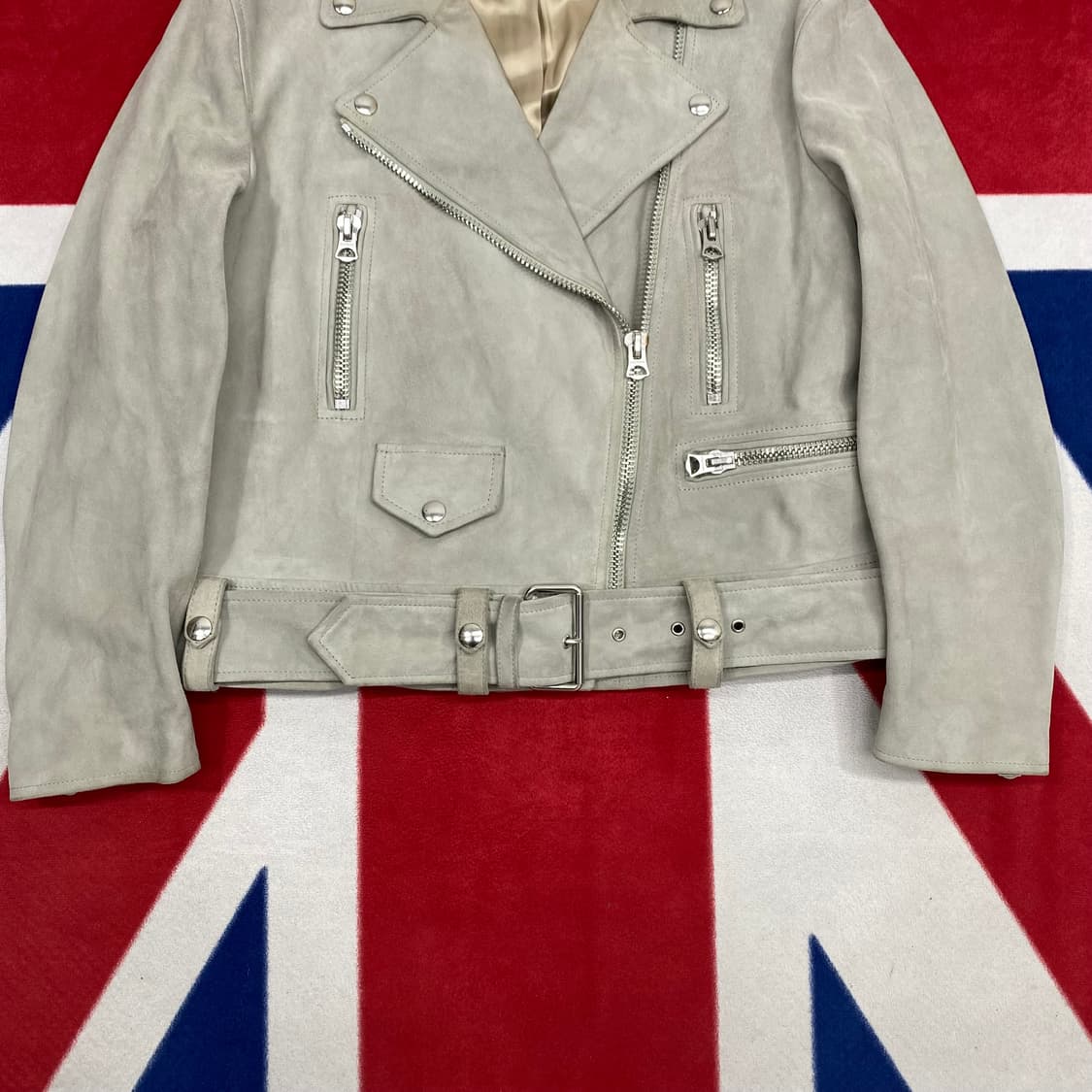 아크네스튜디오 양가죽 스웨이드 라이더자켓 32 실측 S -M  상품이미지4