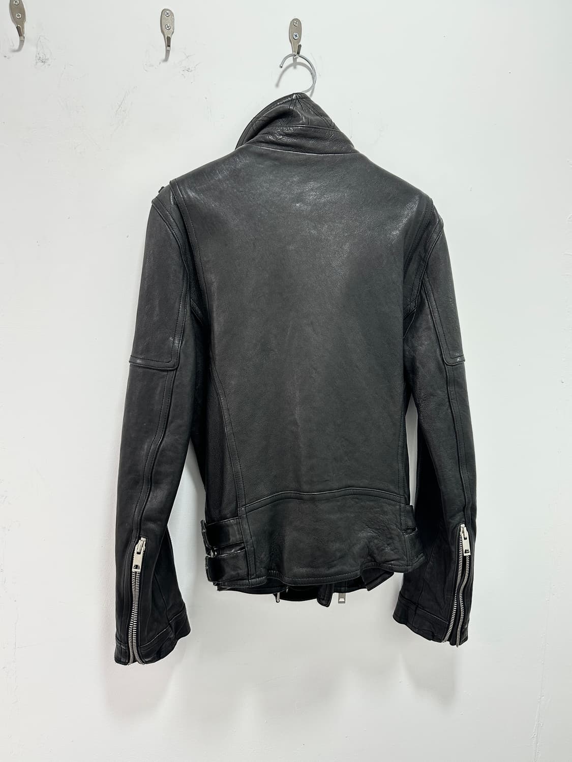 Sheepskin belted 2way leather jacket 상품이미지10