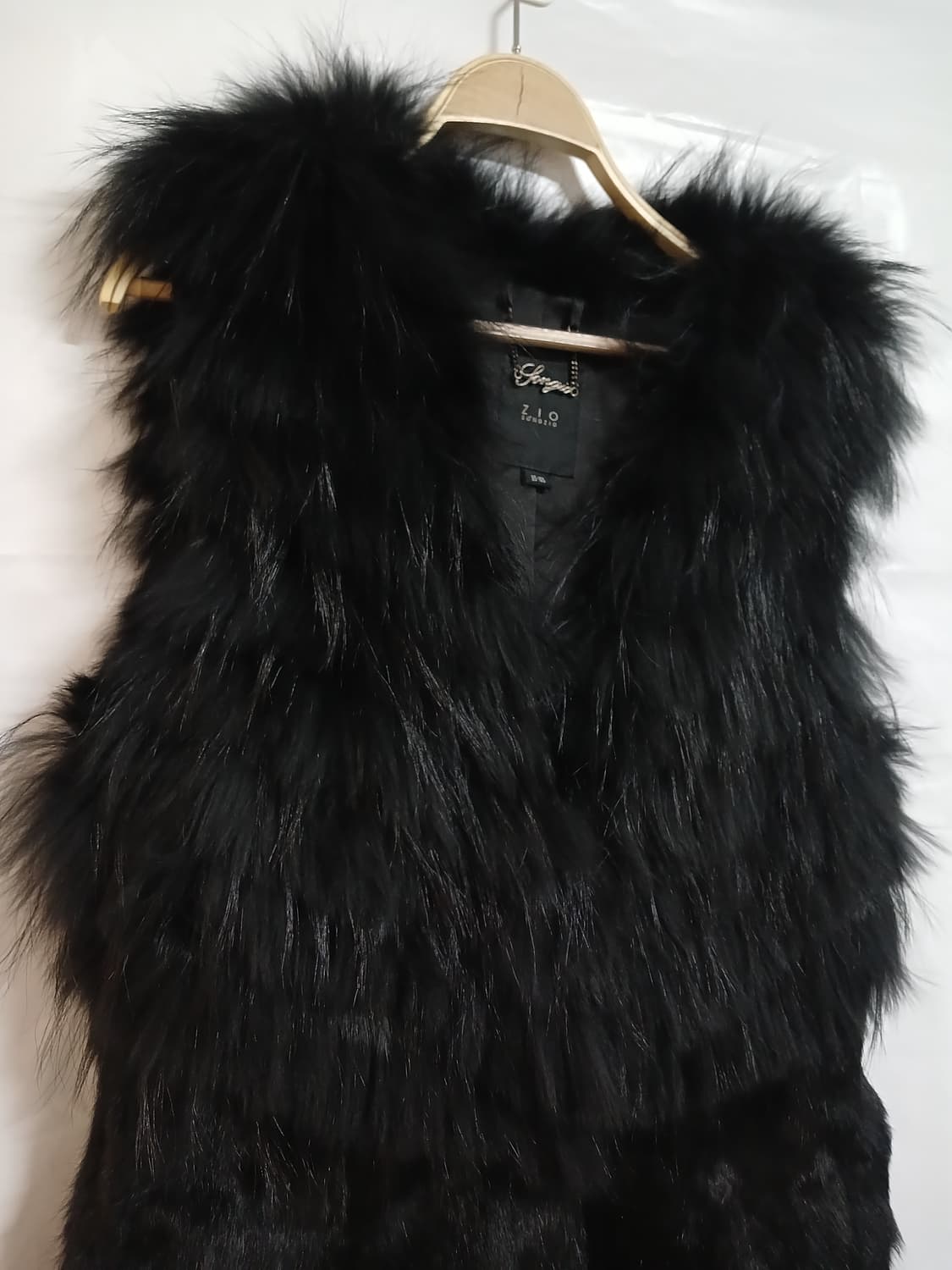 (77)지오송지오 여성 라쿤퍼 베스트 상품이미지2