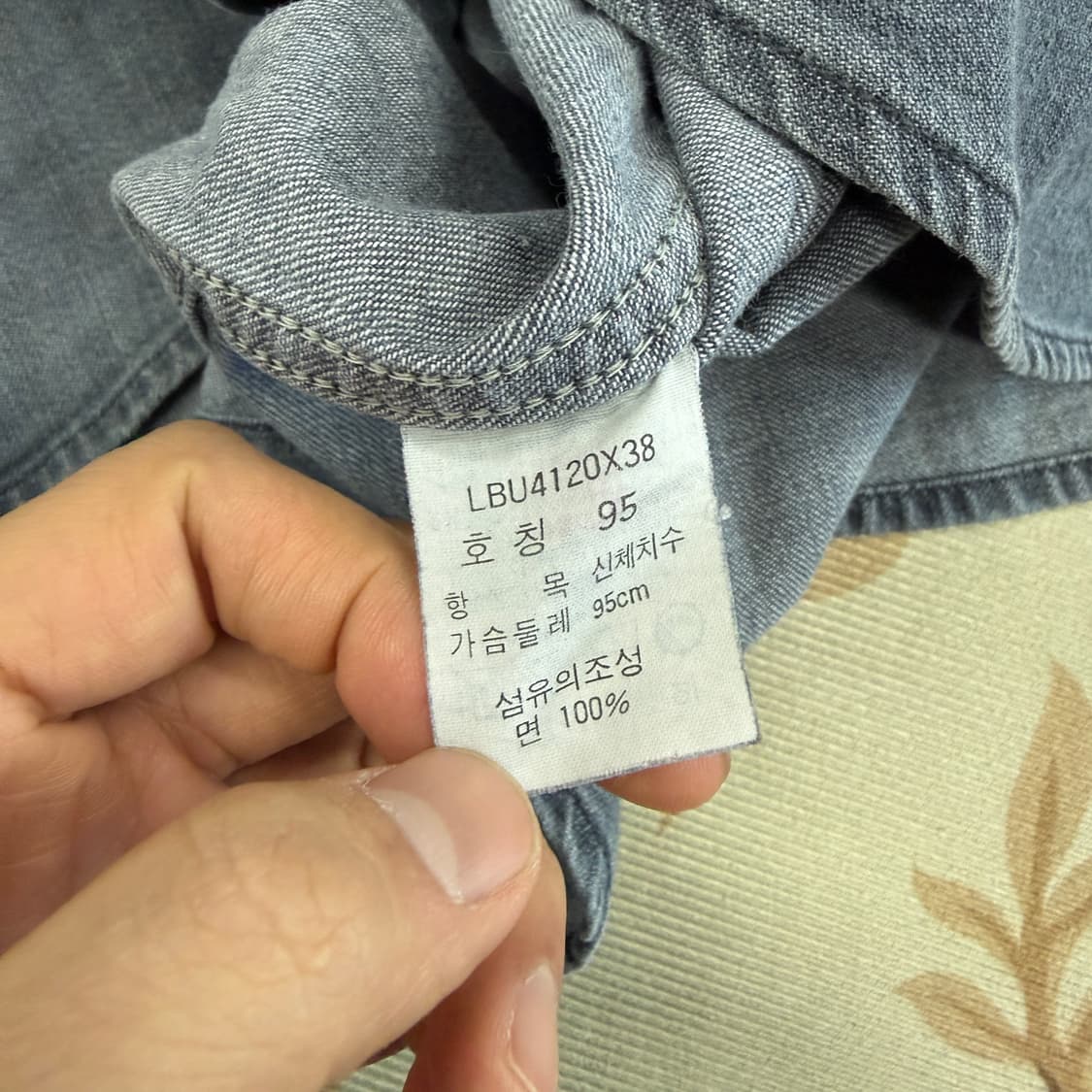 (M)90s 리 LEE 라이더스투 포켓 데님셔츠 상품이미지4