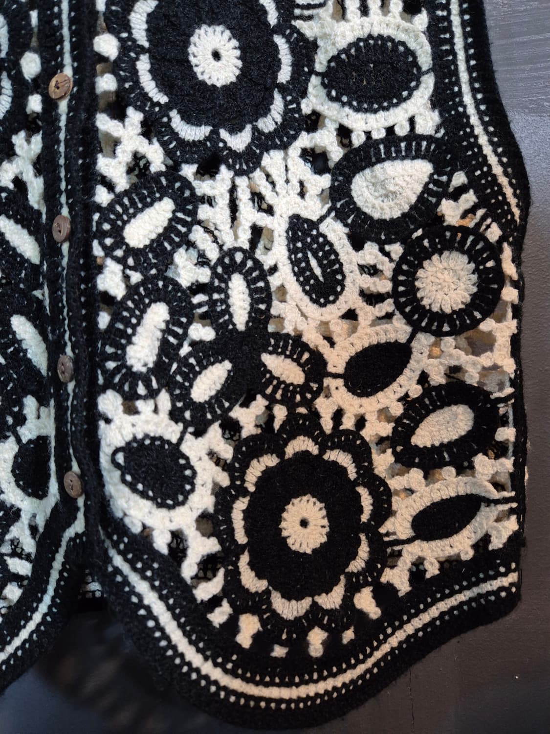 크로셰 플라워 니트 조끼 S 상품이미지7