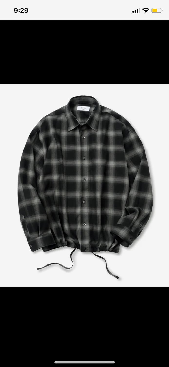 후브스 블랙 체크 셔츠 M 상품이미지1