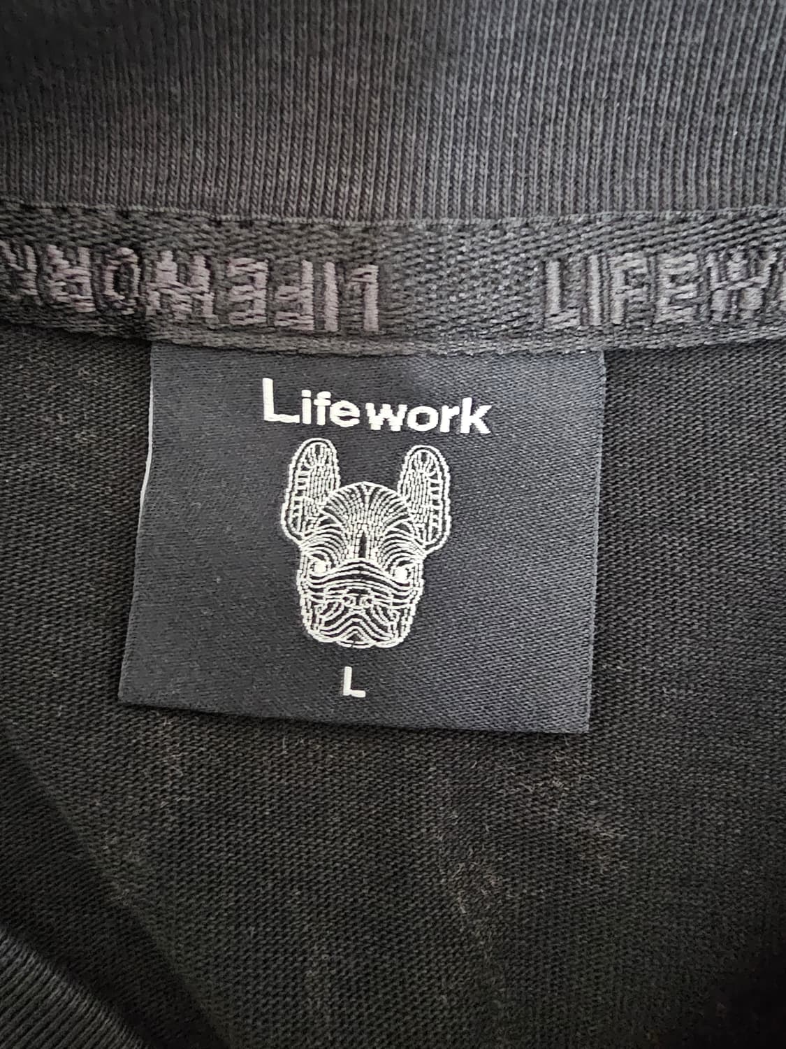 라이프워크 블랙 마블 반팔 티셔츠 L 상품이미지3