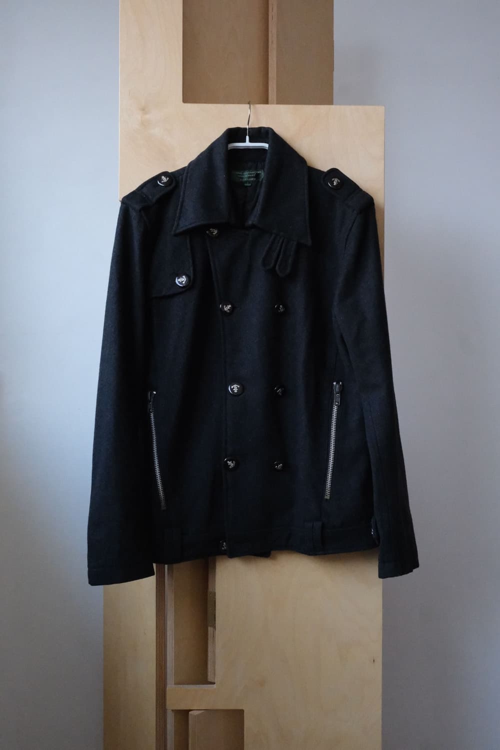  HOMME PLUS EVER GREEN Zip Peacoat 상품이미지1