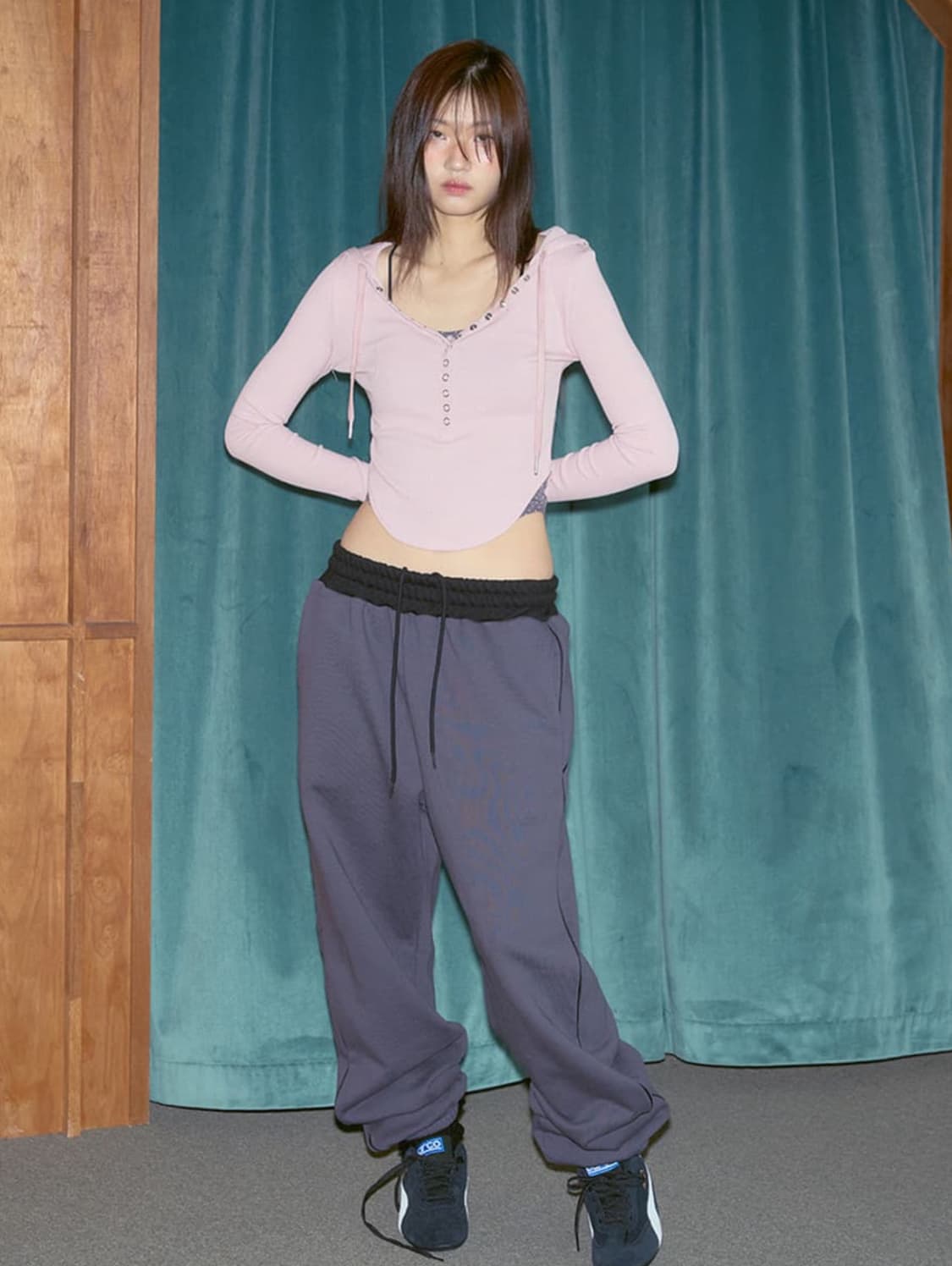 플리즈노팔로우 조이 후드 탑 핑크 상품이미지2