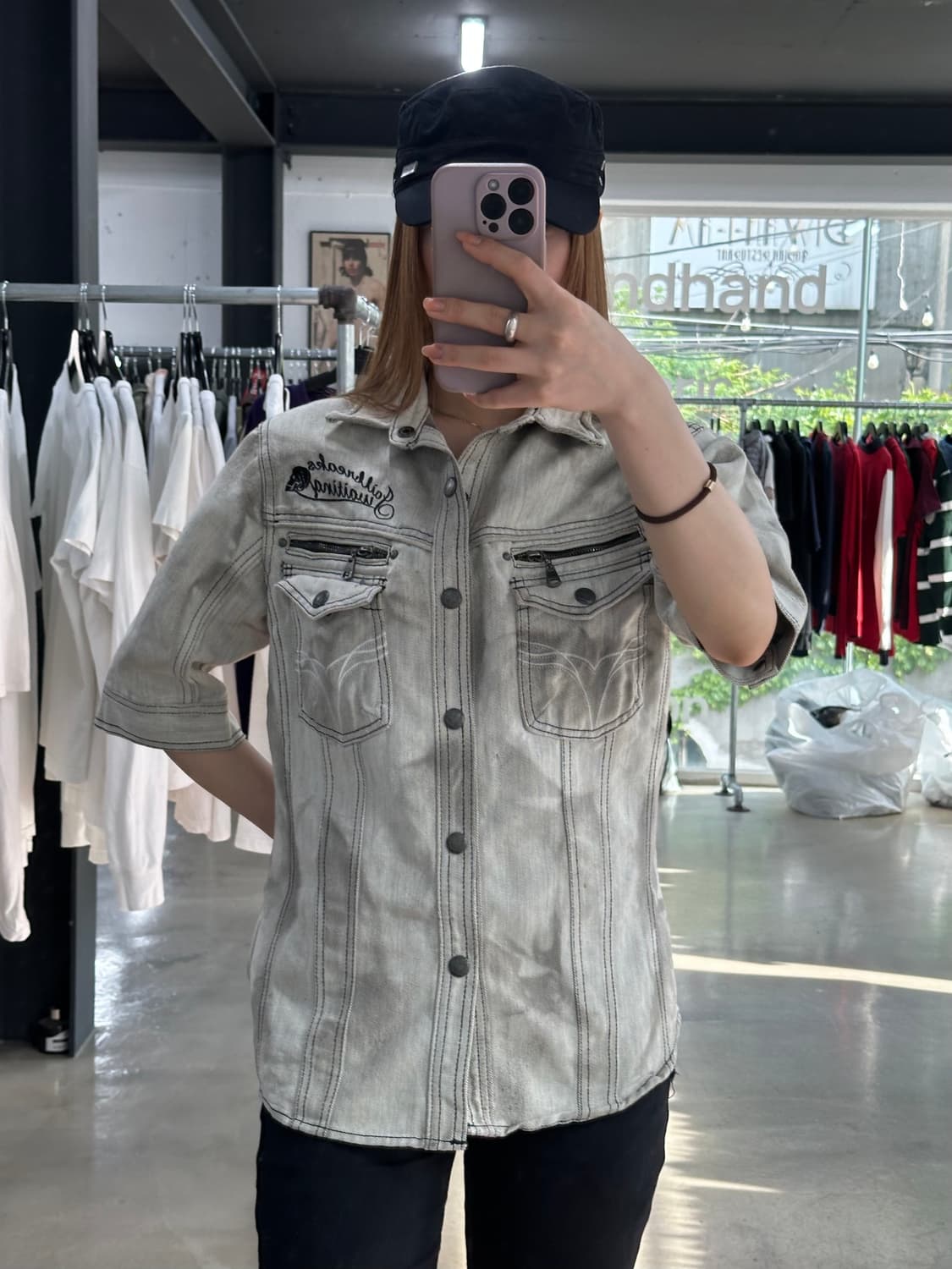 Japan vintage In the Attic 스컬 락시크 워시드 반팔 상품이미지6