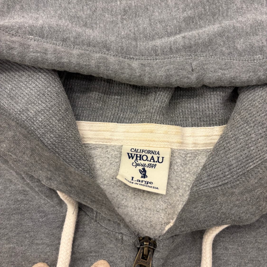 후아유 캘리포니아 그레이 후드집업 상품이미지3