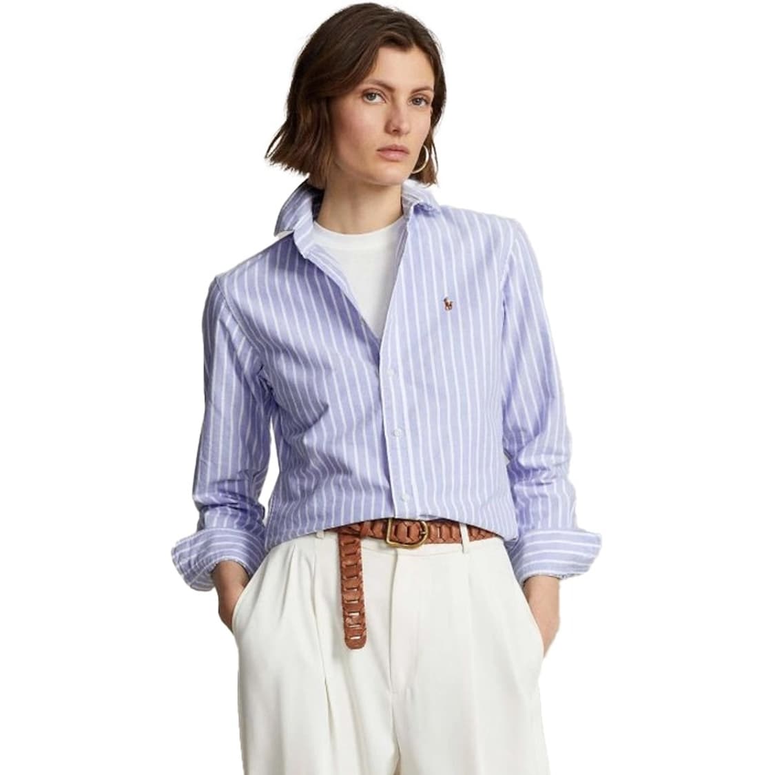 폴로 여성 스트라이프 옥스포드 코튼 셔츠 상품이미지3