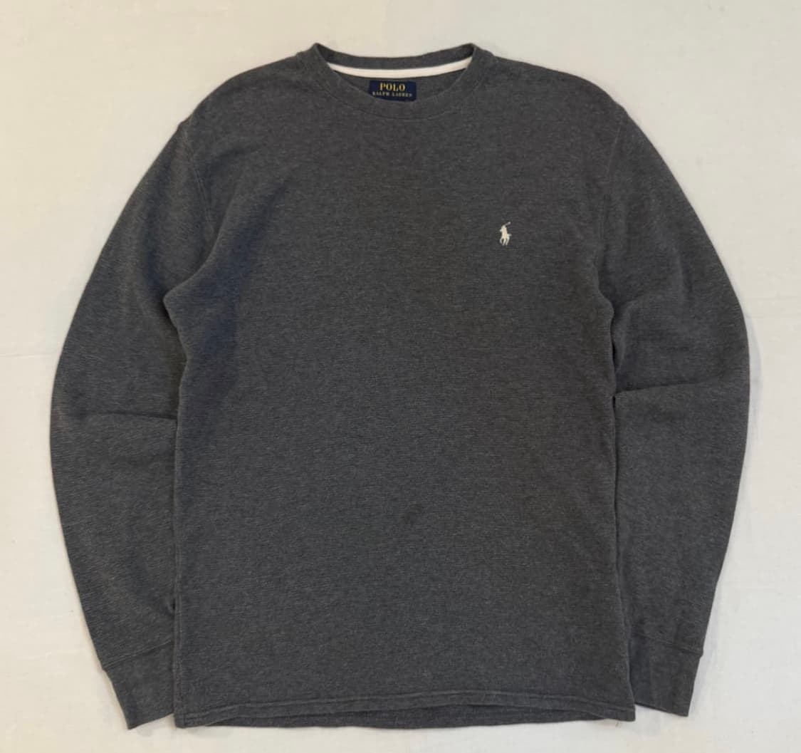 폴로 랄프로렌 와플 써멀 롱슬리브 긴팔티 그레이 상품이미지1