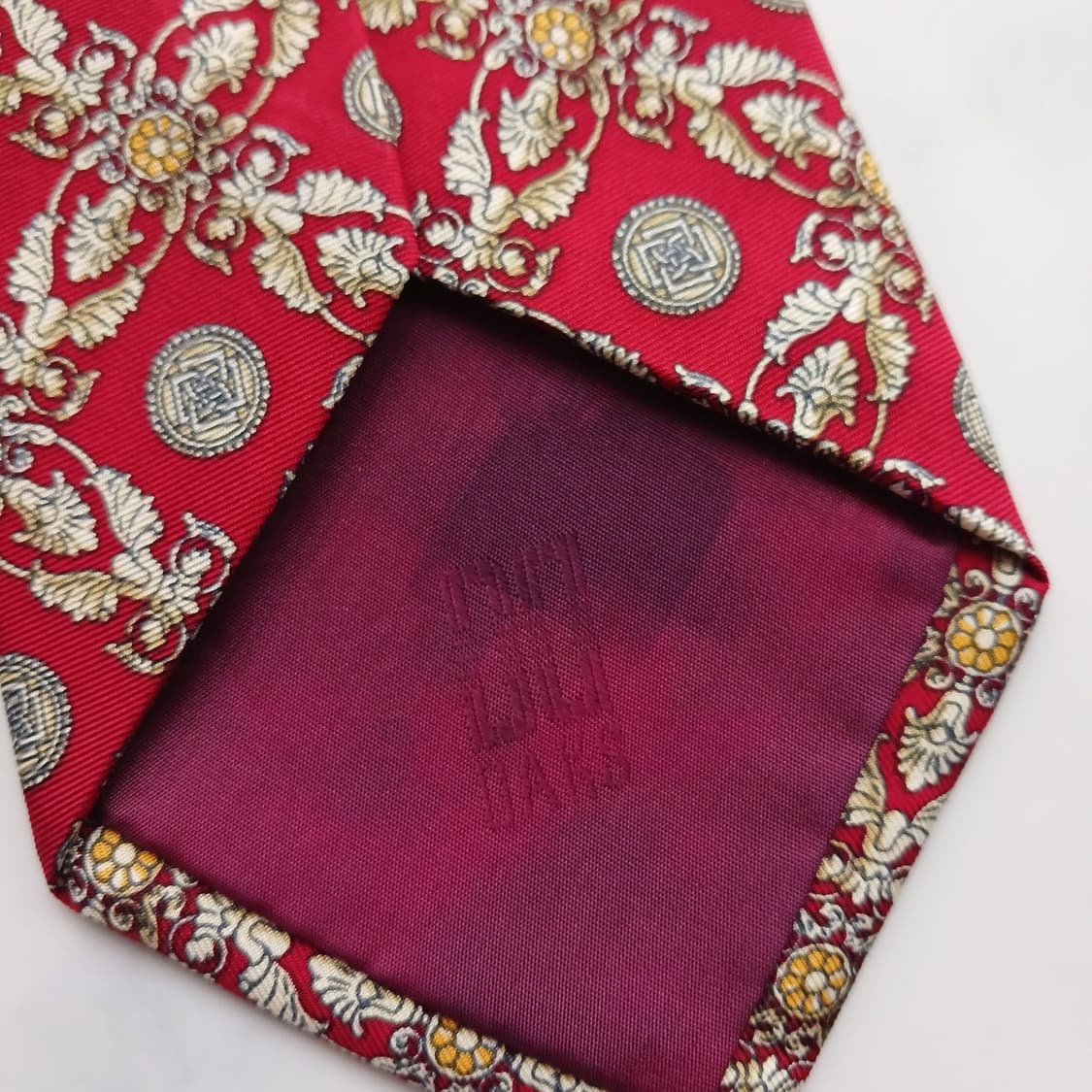 닥스 실크 다크 레드 클래식 패턴 넥타이 9.7cm A등급 A18720
 상품이미지5