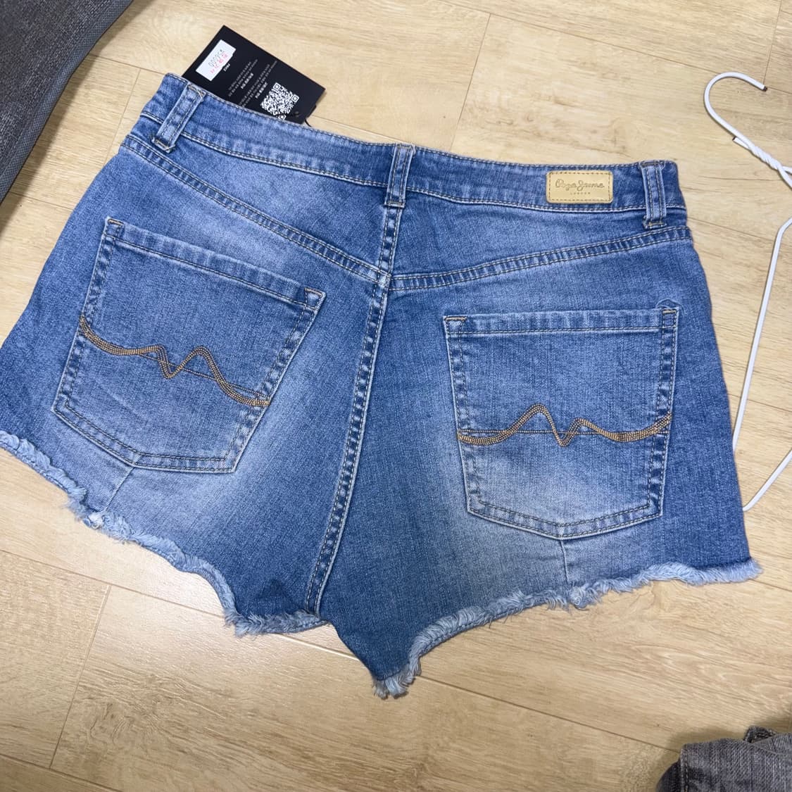 오네갸루 깔 빈티지 데님 숏츠 반바지 상품이미지2