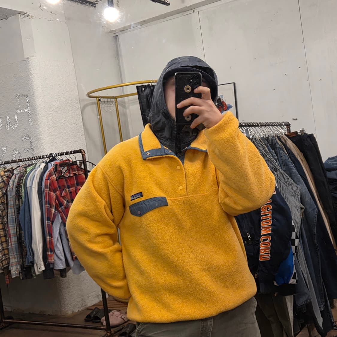 90s 파타고니아 신칠라 made in usa 노랑 옐로우 상품이미지5