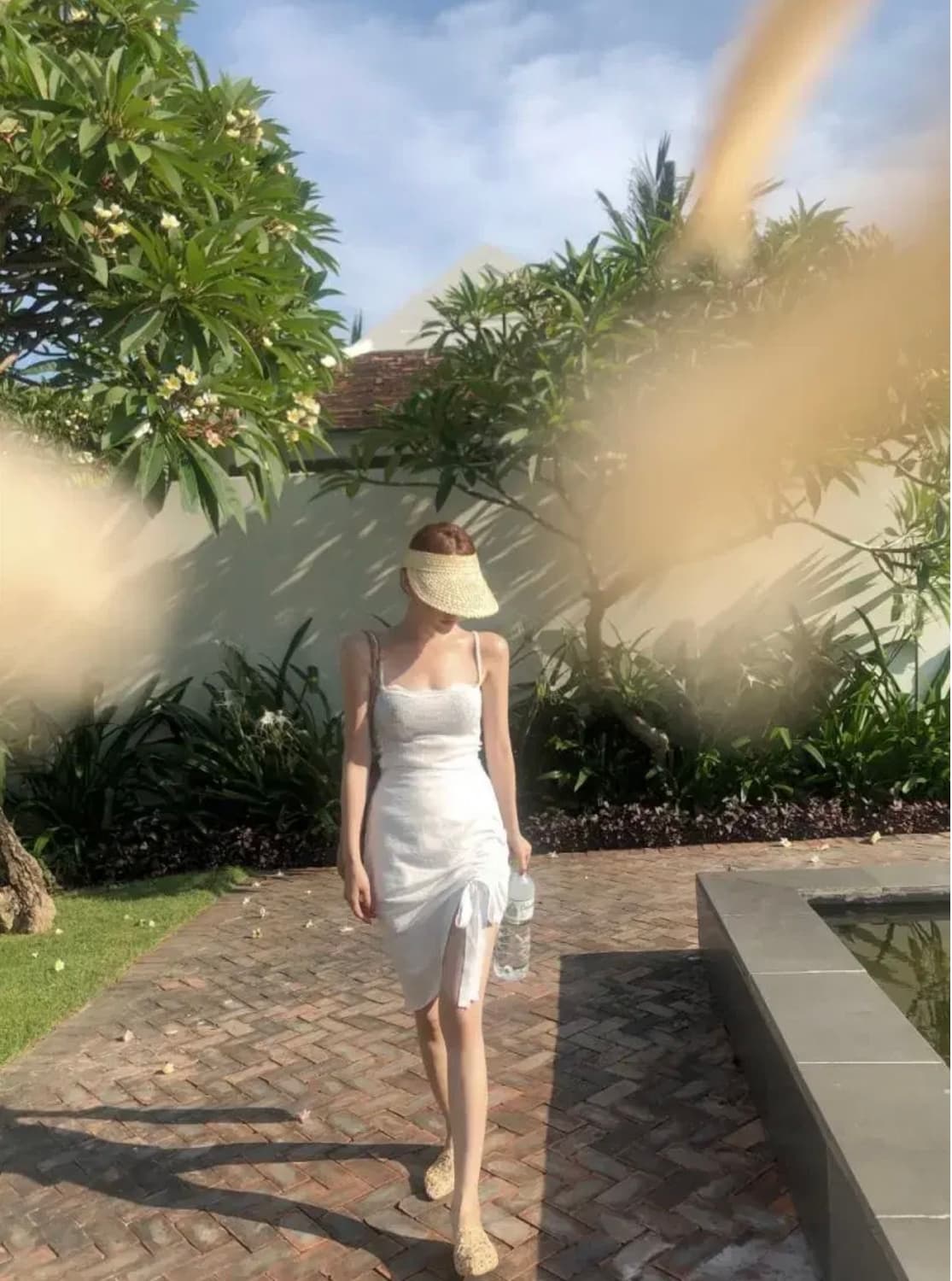 다크로맨스 스트랩 프렌치 카미, 레이스 나시, 레이스 슬리브리스 상품이미지6