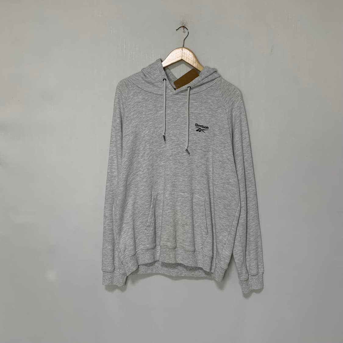 리복 백 로고 프린팅 베이직 후드티 그레이 L 남녀공용 빈티지 상품이미지1