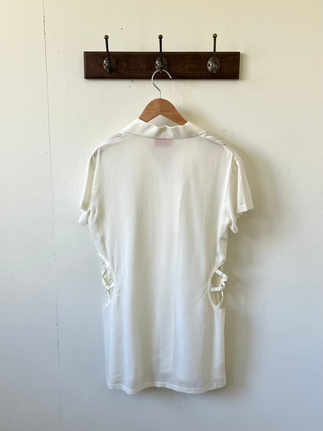 Clutch 사이드 시스루 블라우스 상품이미지3