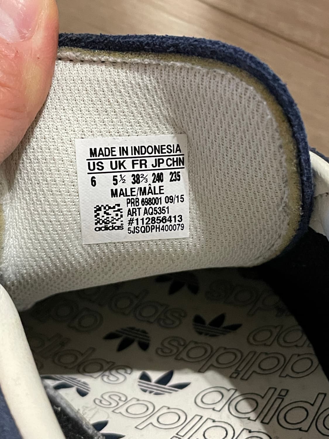 아디다스 슈퍼스타 네이비/화이트 240사이즈 상품이미지3