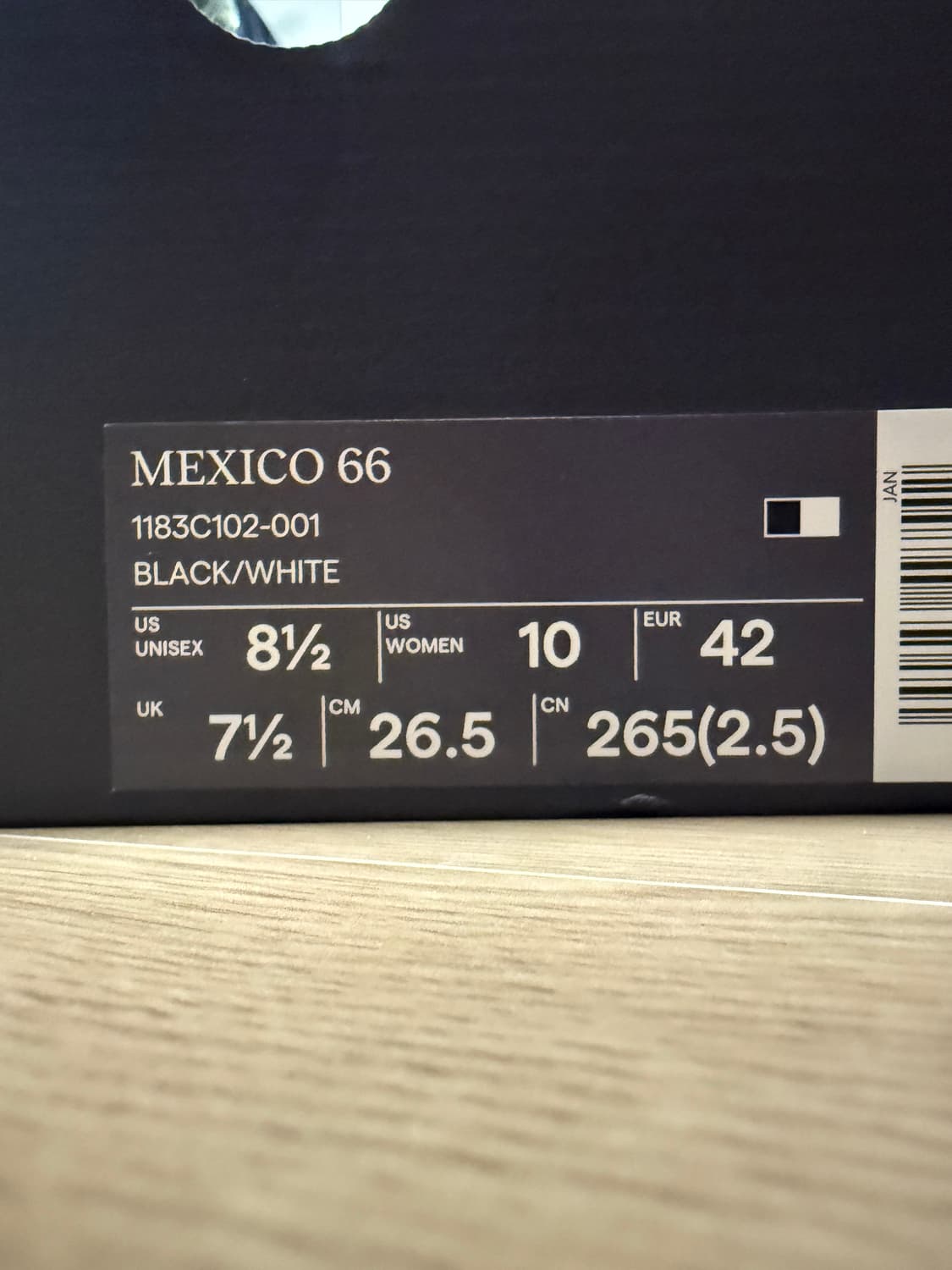 오니츠카 타이거 멕시코 66 검흰 265 상품이미지4