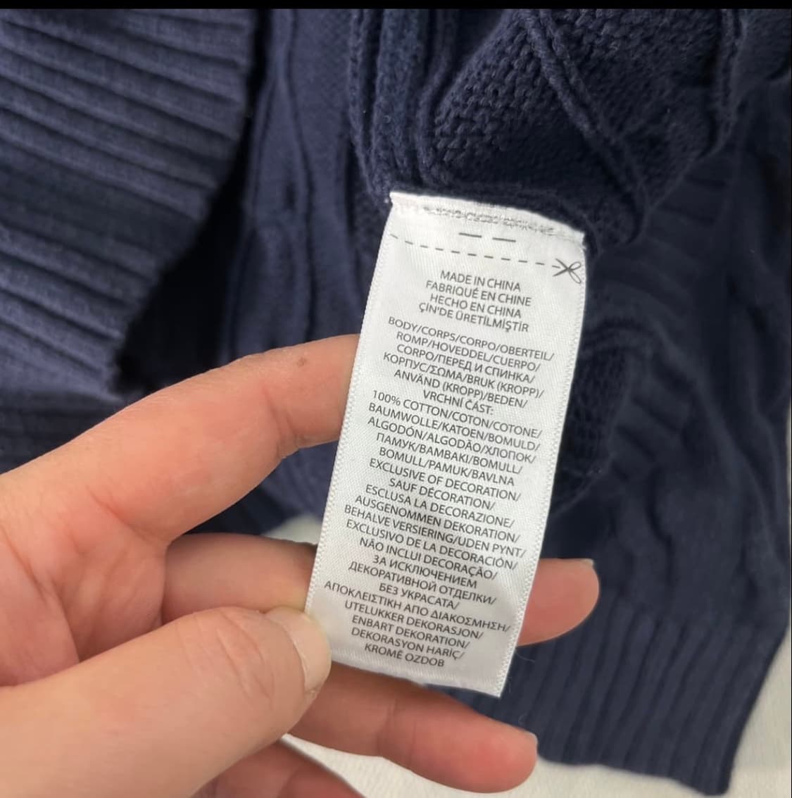 폴로 네이비 니트 M 상품이미지5