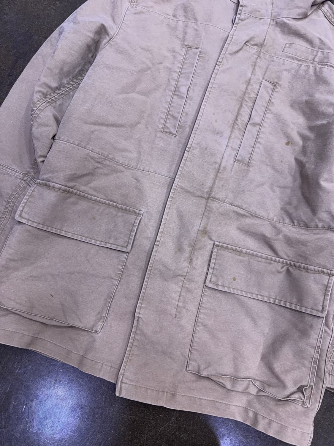 올세인츠 밀리터리 후드 야상 필드자켓 베이지 S 상품이미지5