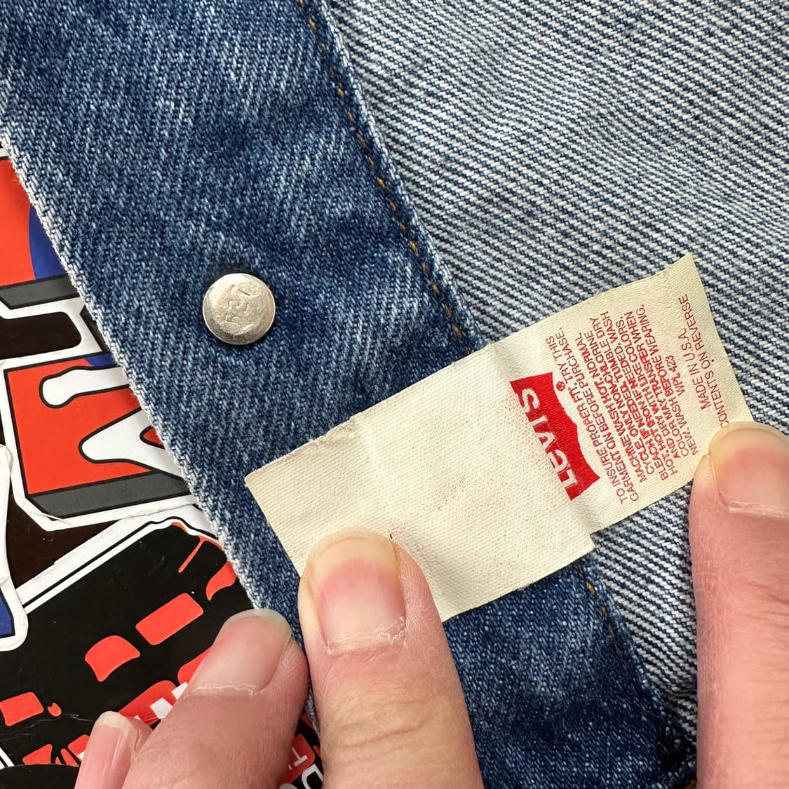 90s USA 리바이스 70506-0217 데님 트러커 자켓 40 상품이미지6