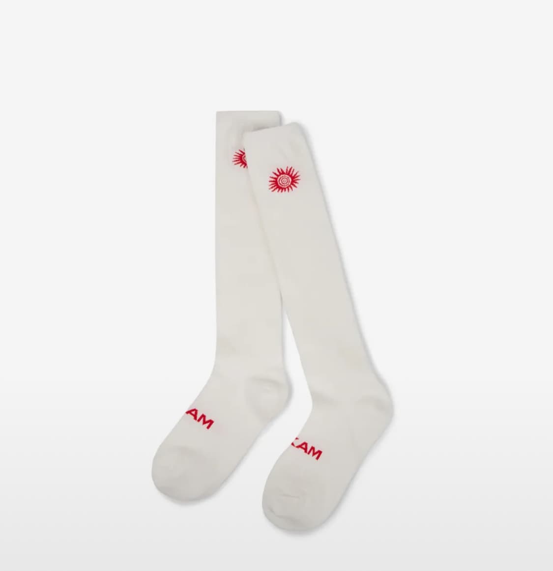 아캄 Sun Printed Long Socks (White) 양말 상품이미지1
