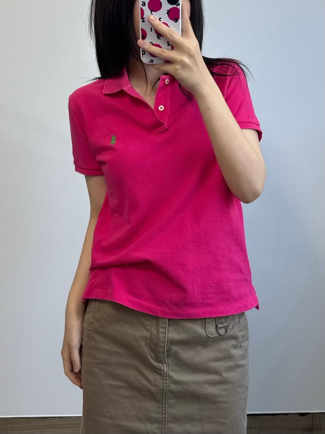 폴로 랄프로렌 핑크 PK 카라 반팔 티셔츠 상품이미지1