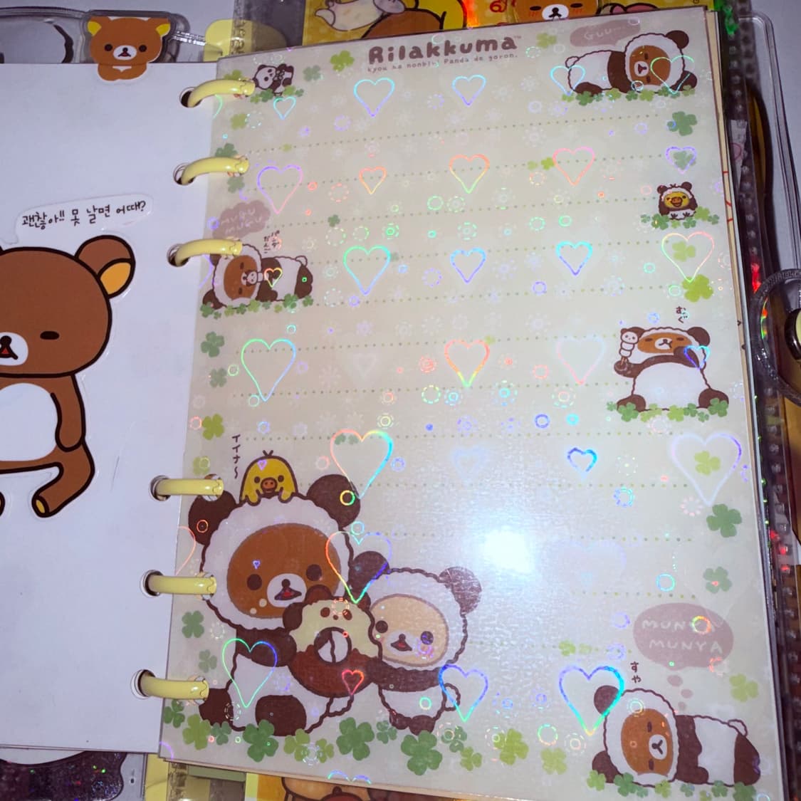 ✨리락쿠마 다이어리셋업/A6옐로우타입💛/66장 상품이미지3