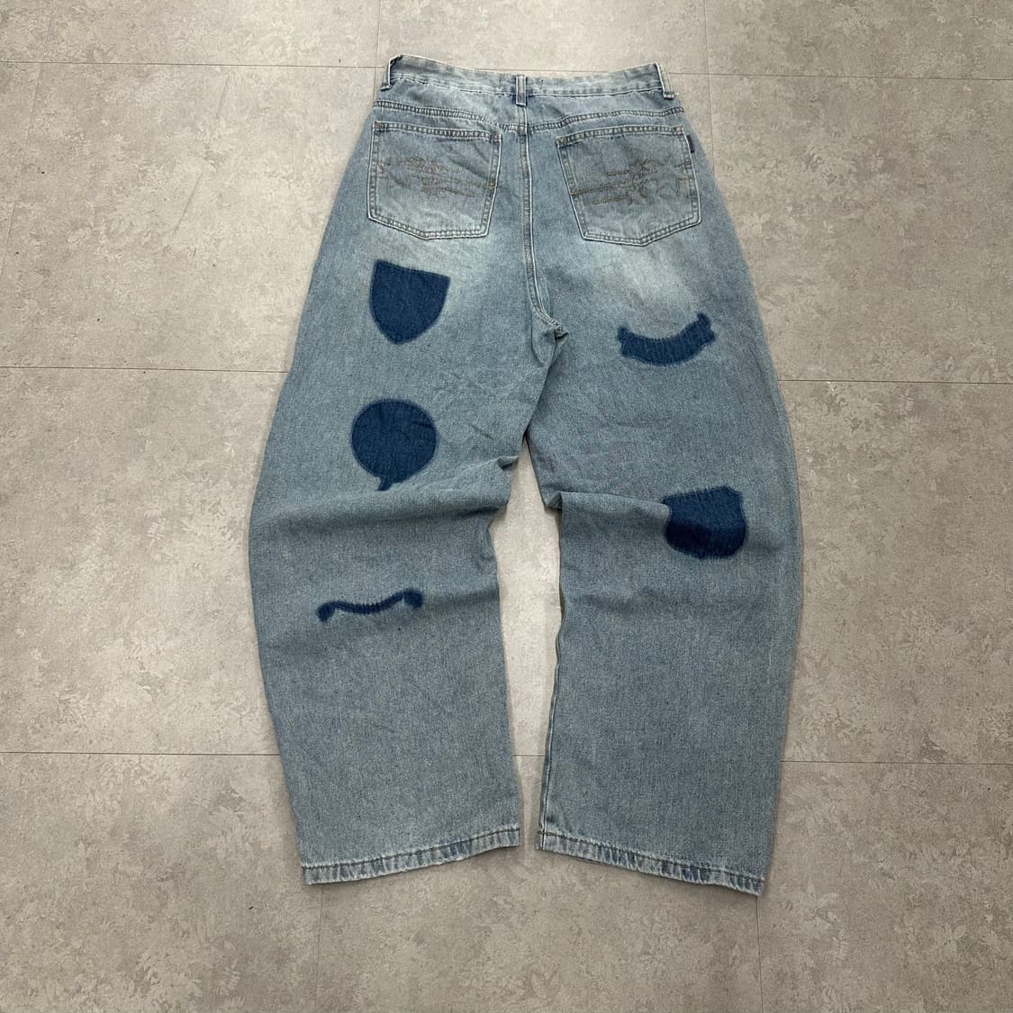 95 나이스고스트클럽 남자 워시드 엠블럼 데님 청바지 상품이미지3