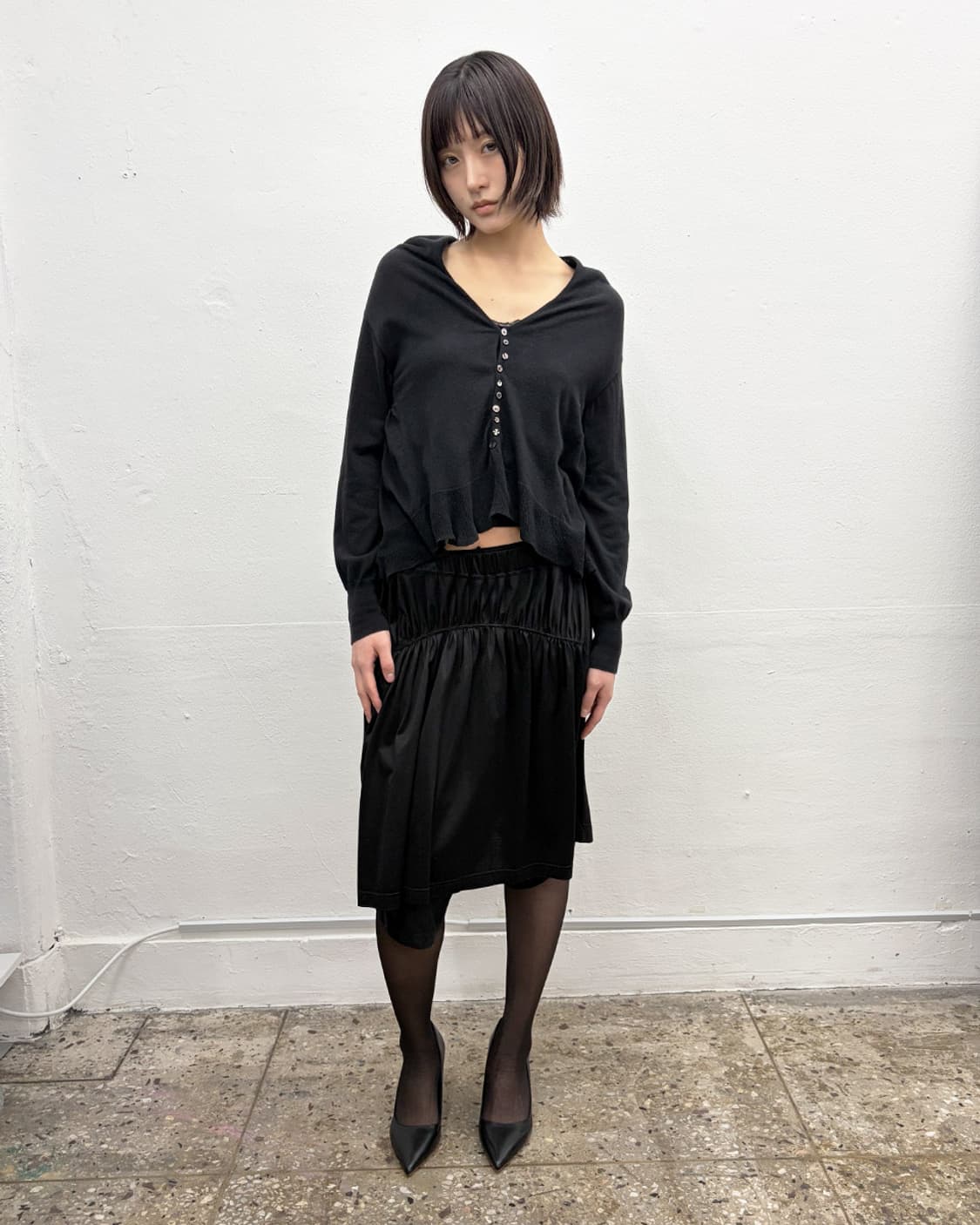 스나오 쿠와하라 페플럼 가디건 상품이미지6