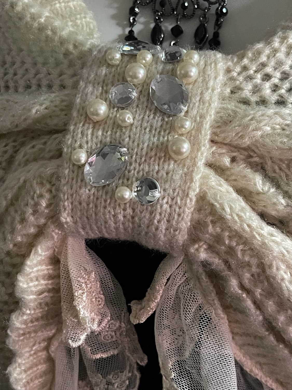 Axes femme 엑시즈팜 리본 비즈 탑+페어리그런지 스커트 상품이미지5