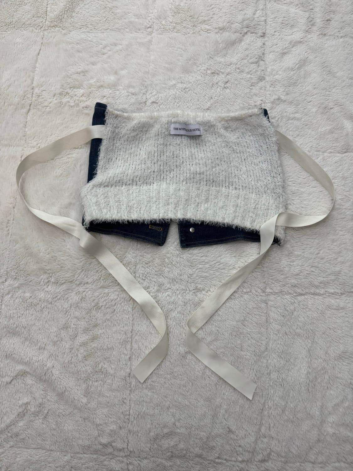 더미스테리어스호텔 리워크 데님 튜브탑 상품이미지2