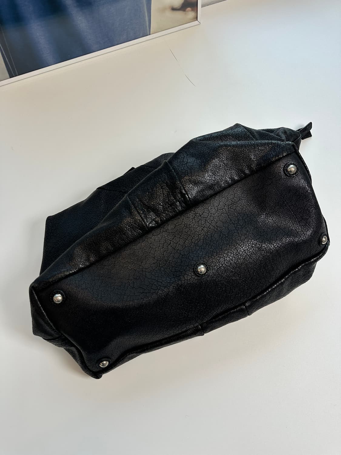 생로랑 레더 이지백 토트백 보스턴 블랙os  상품이미지3