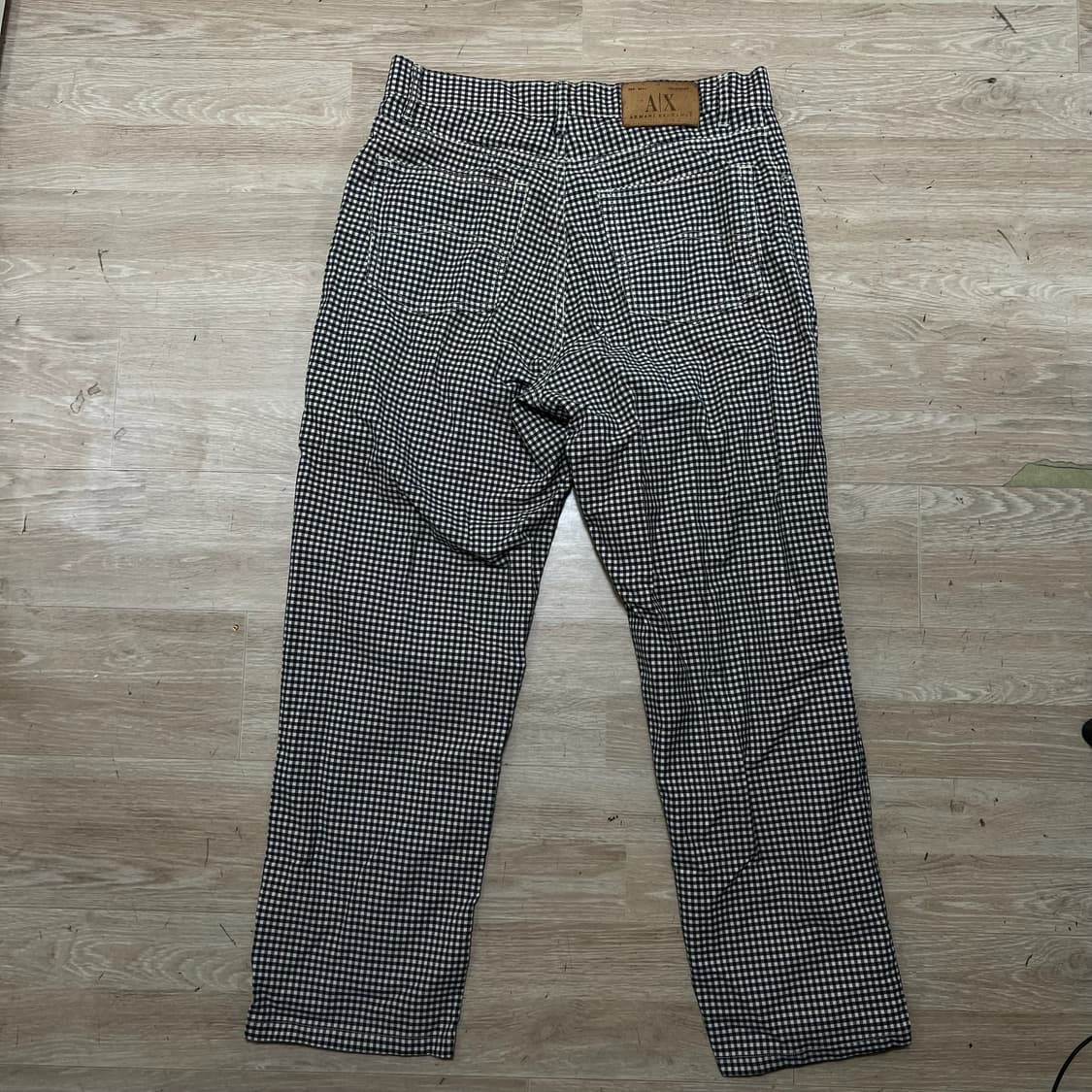 아르마니 익스체인지 깅엄 체크 팬츠 상품이미지4