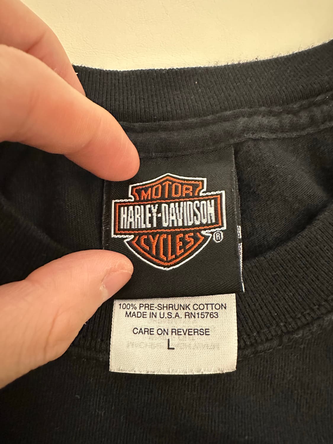 빈티지 할리데이비슨 클라운 블루 플레임 롱슬리브 L 상품이미지3