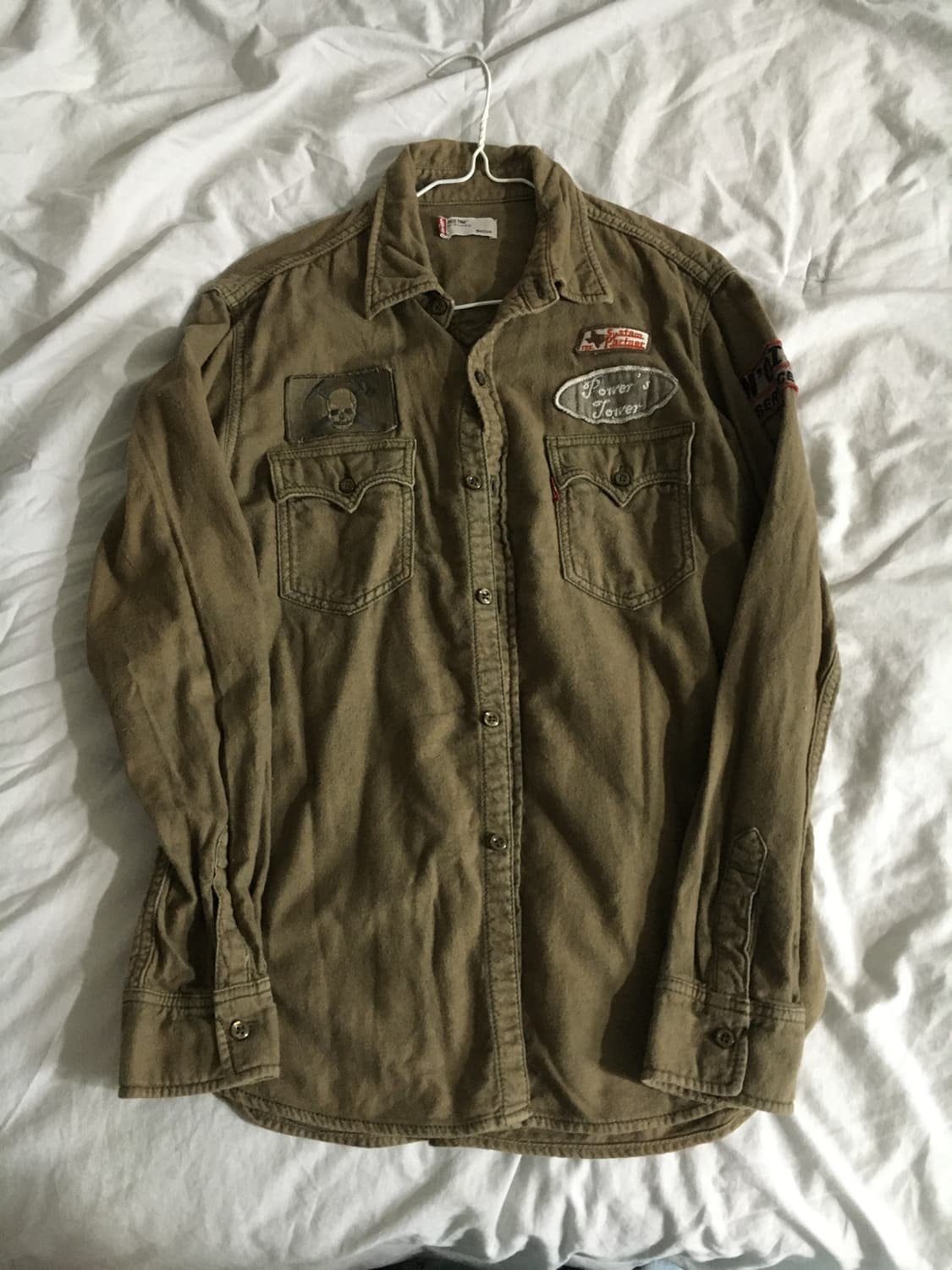 리바이스 카키 코튼 셔츠 상품이미지1